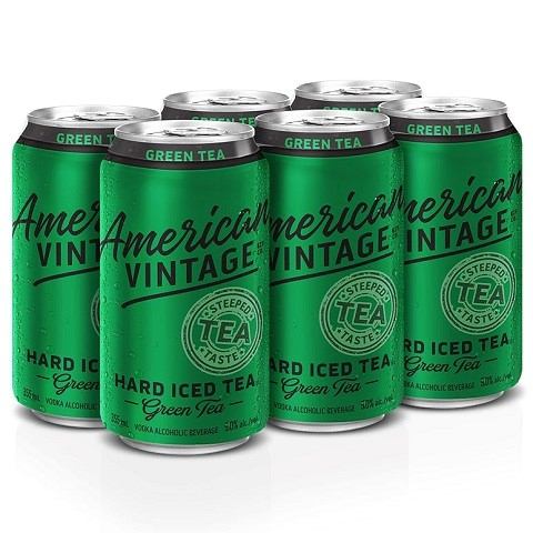 american vintage hard iced tea green tea 355 ml - 6 cans chestermere liquor delivery