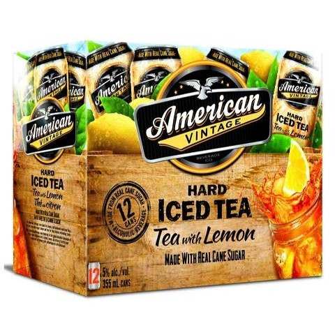 american vintage hard iced tea lemon 355 ml - 12 cans chestermere liquor delivery
