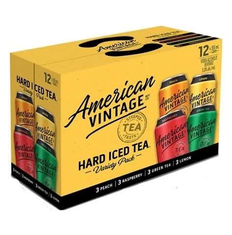 american vintage hard iced tea mixed variety pack 355 ml - 12 cans chestermere liquor delivery