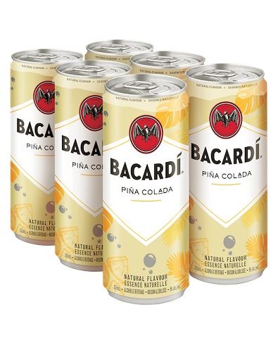 bacardi pina colada 355 ml - 6 cans chestermere liquor delivery