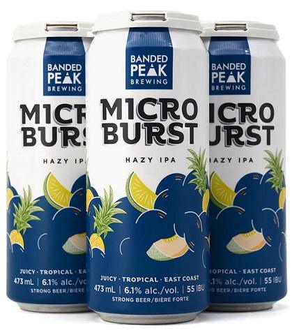 banded peak microburst hazy ipa 473 ml - 4 cans chestermere liquor delivery