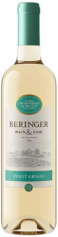 beringer main & vine pinot grigio 750 ml single bottle chestermere liquor delivery