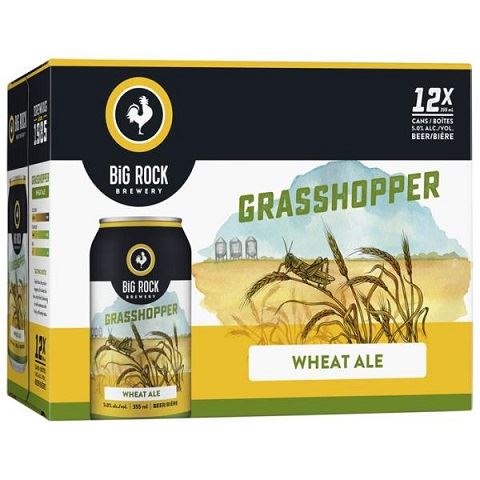 big rock grasshopper wheat ale 355 ml - 12 cans chestermere liquor delivery