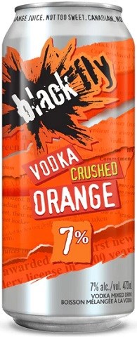black fly vodka crushed orange 473 ml single can chestermere liquor delivery