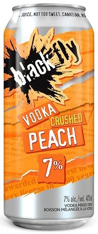 black fly vodka crushed peach 473 ml single can chestermere liquor delivery