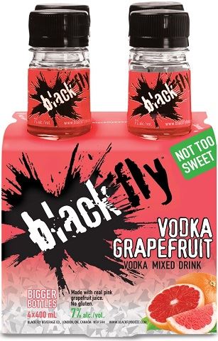black fly vodka grapefruit 400 ml - 4 bottles chestermere liquor delivery