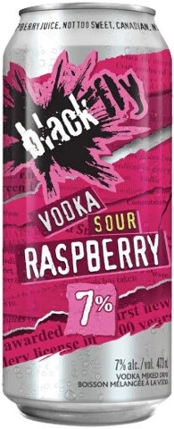 black fly vodka sour raspberry 473 ml single can chestermere liquor delivery
