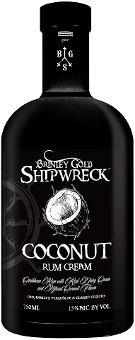 brinley gold shipwreck coconut rum cream 750 ml single bottle chestermere liquor delivery