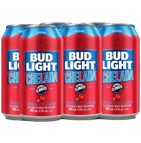 bud light chelada 355 ml - 6 cans chestermere liquor delivery
