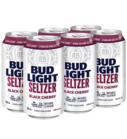 bud light seltzer blackcherry 355 ml - 6 cans chestermere liquor delivery