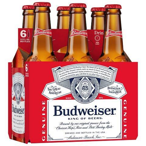 budweiser 341 ml - 6 bottles chestermere liquor delivery