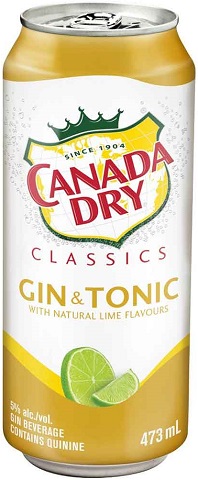 canada dry classics gin & tonic 473 ml single can chestermere liquor delivery
