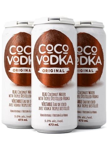coco vodka original 473 ml - 4 cans chestermere liquor delivery