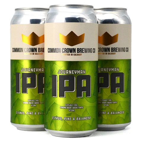 common crown journeyman ipa 473 ml - 4 cans chestermere liquor delivery