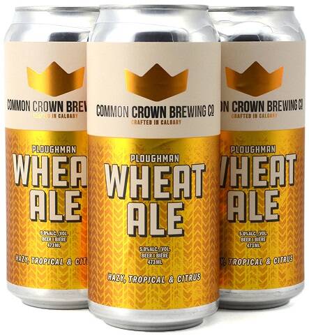common crown ploughman wheat ale 473 ml - 4 cans chestermere liquor delivery