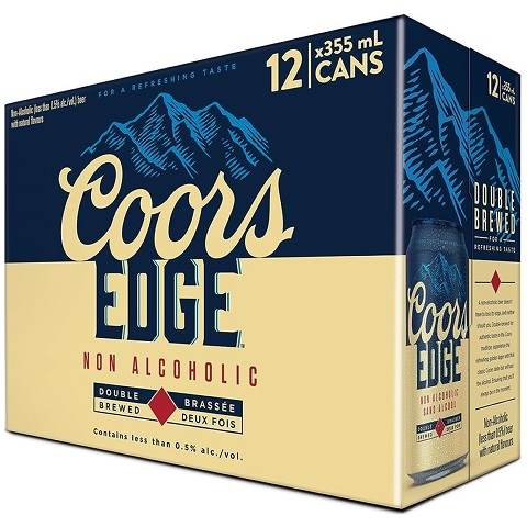 coors edge non-alcoholic beer 355 ml - 12 cans chestermere liquor delivery