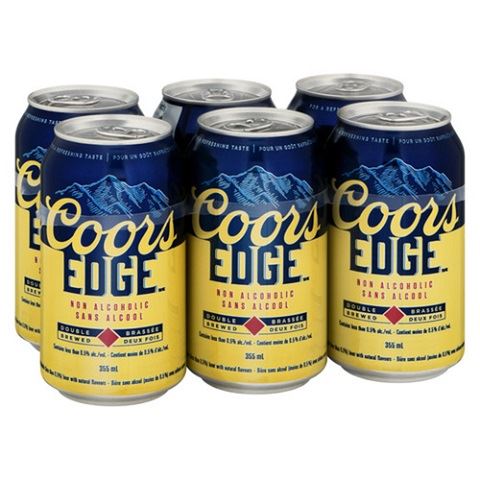coors edge non-alcoholic beer 355 ml - 6 cans chestermere liquor delivery
