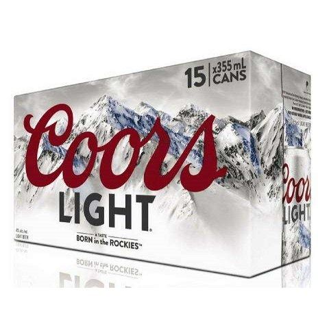 coors light 355 ml - 15 cans chestermere liquor delivery