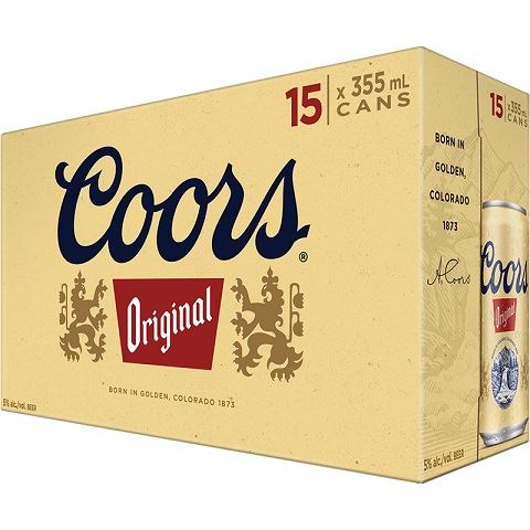 coors original 355 ml - 15 cans chestermere liquor delivery