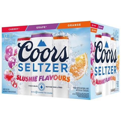 coors seltzer slushie flavour pack 355 ml - 12 cans chestermere liquor delivery