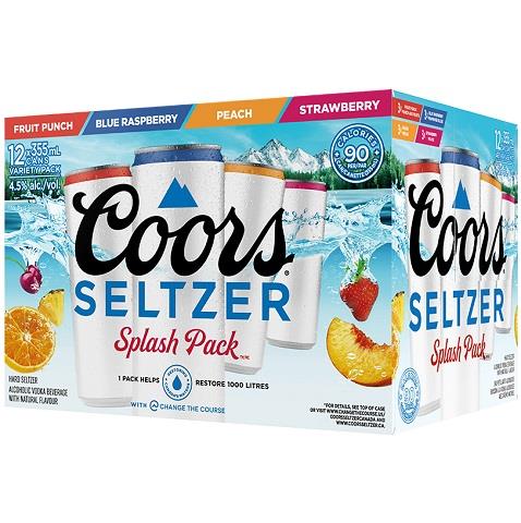 coors seltzer splash pack 355 ml - 12 cans chestermere liquor delivery