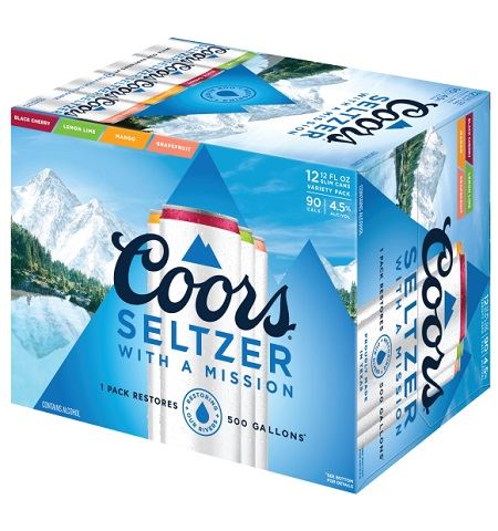 coors seltzer variety pack 355 ml - 12 cans chestermere liquor delivery