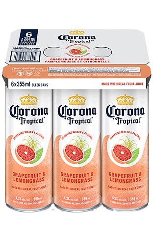 corona tropical grapefruit & lemongrass 355 ml - 6 cans chestermere liquor delivery