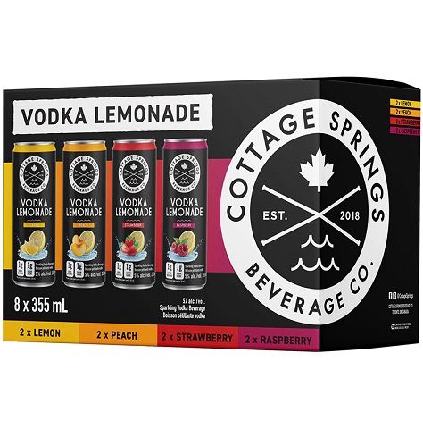cottage spring vodka lemonade mixed pack 355 ml - 12 cans chestermere liquor delivery