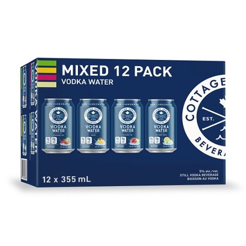cottage springs vodka water mixed pack 355 ml - 12 cans chestermere liquor delivery