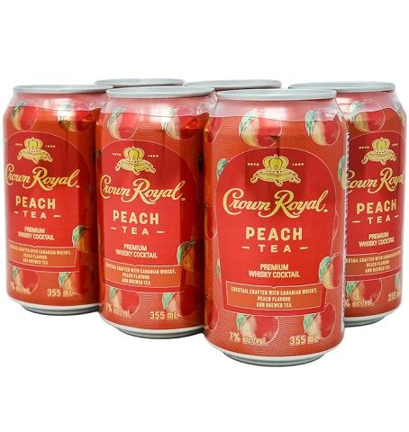 crown royal peach tea 355 ml - 6 cans chestermere liquor delivery