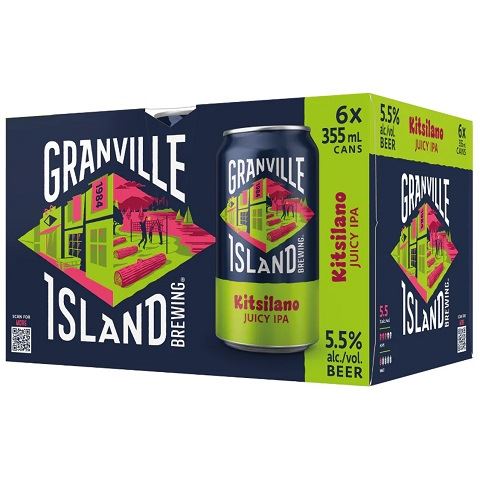 granville island kitsilano juicy ipa 355 ml - 6 cans chestermere liquor delivery