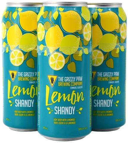 grizzly paw lemon shandy 473 ml - 4 cans chestermere liquor delivery