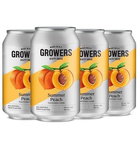 growers peach 355 ml - 6 cans chestermere liquor delivery