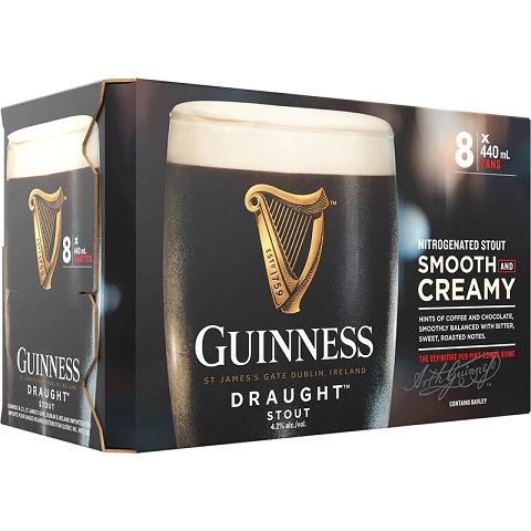 guinness draught 440 ml - 8 cans chestermere liquor delivery