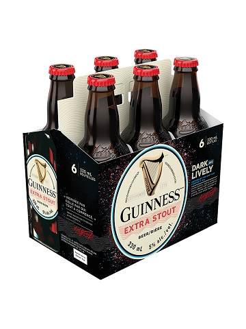 guinness extra stout 330 ml - 6 bottles chestermere liquor delivery