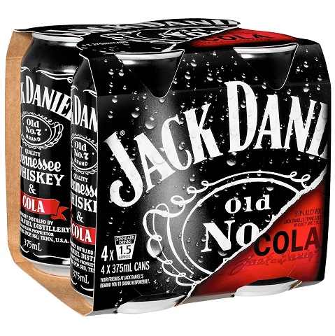 jack and cola 355 ml - 4 cans chestermere liquor delivery