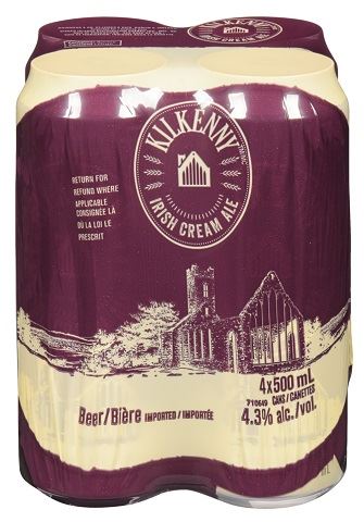 kilkenny cream ale 500 ml - 4 cans chestermere liquor delivery