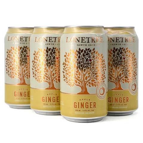 lonetree ginger apple dry cider 355 ml - 6 cans chestermere liquor delivery