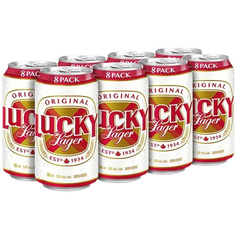 lucky lager 355 ml - 8 cans chestermere liquor delivery