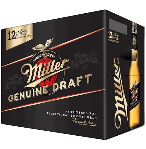 miller genuine draft 355 ml - 12 bottles chestermere liquor delivery