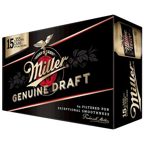 miller genuine draft 355 ml - 15 cans chestermere liquor delivery