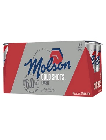 molson canadian cold shots 222 ml - 8 cans chestermere liquor delivery