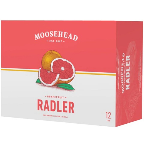 moosehead grapefruit radler 355 ml - 12 cans chestermere liquor delivery