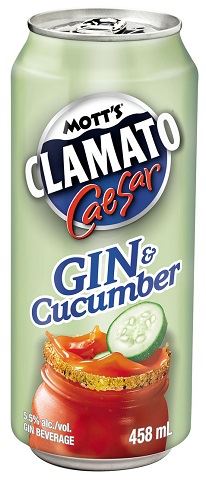 mott's clamato caesar gin & cucumber 458 ml single can chestermere liquor delivery