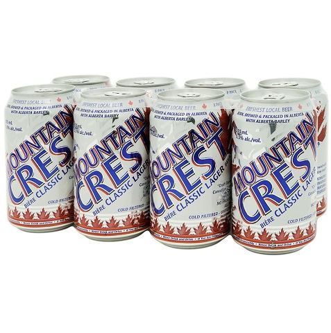 mountain crest classic lager 355 ml - 8 cans chestermere liquor delivery