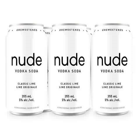 nude vodka soda classic lime 355 ml - 6 cans chestermere liquor delivery