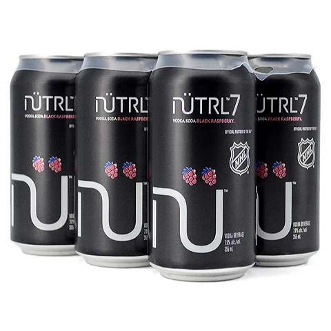 nütrl 7 vodka soda black raspberry 355 ml - 6 cans chestermere liquor delivery