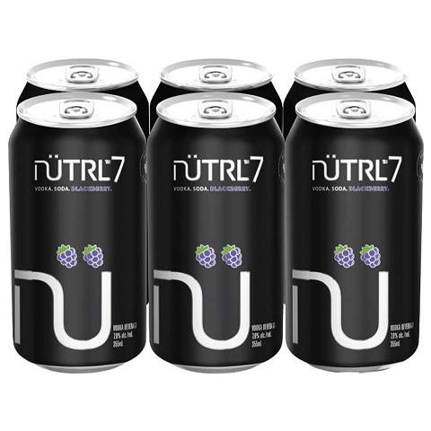 nütrl 7 vodka soda blackberry 355 ml - 6 cans chestermere liquor delivery