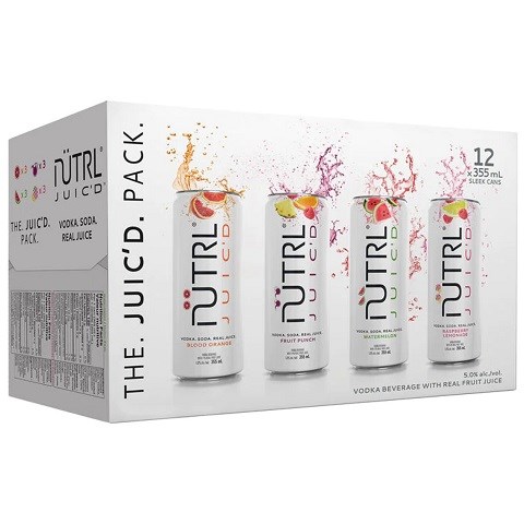 nütrl juic'd mixed pack 355 ml - 12 cans chestermere liquor delivery