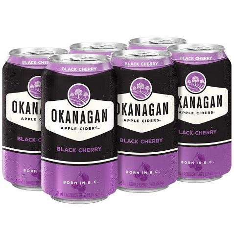 okanagan black cherry 355 ml - 6 cans chestermere liquor delivery